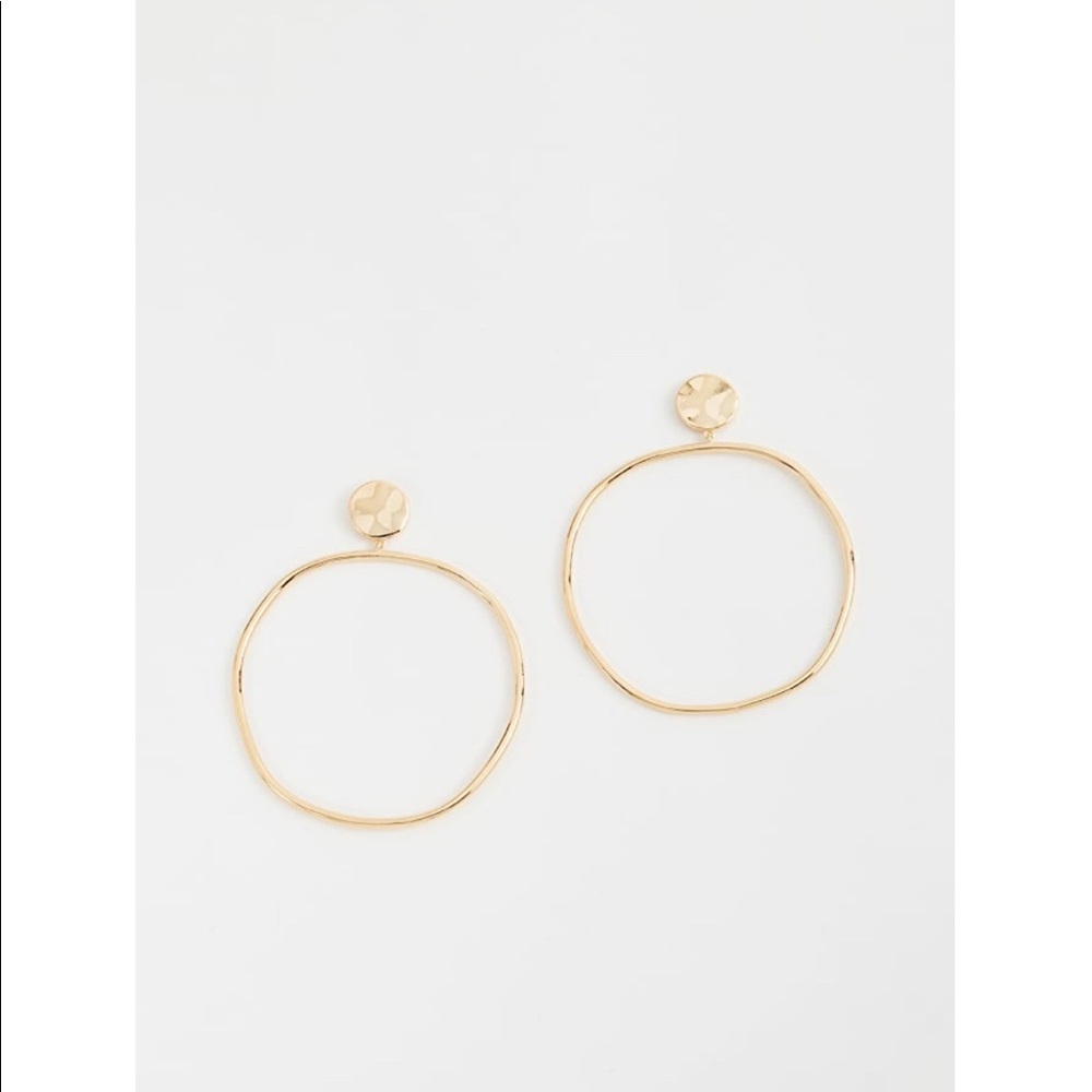 ISO: Gorjana Chloe Drop Hoop Earrings (gold)
